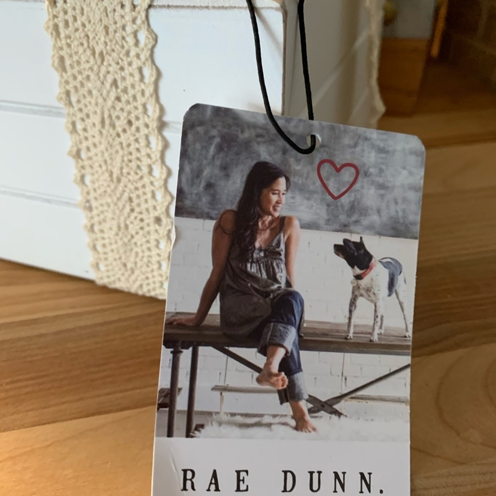 Rae Dunn “OUR LOVE STORY” White Farmhouse Wood Book Stack Decor NWT - Picture 8 of 8